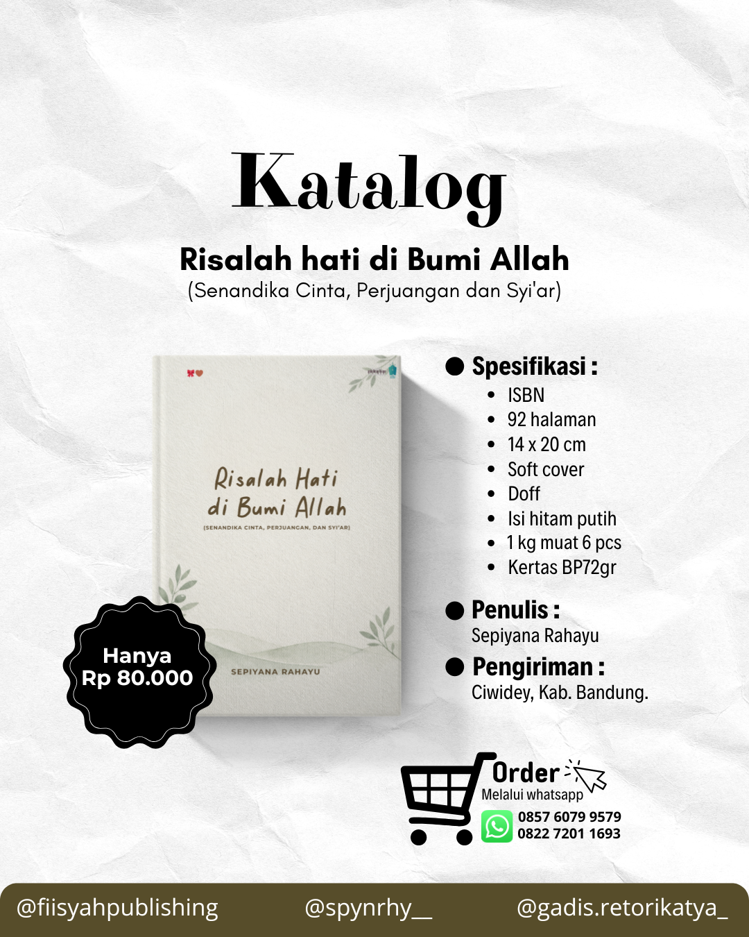 katalog isbn risalah hati di bumi Allah